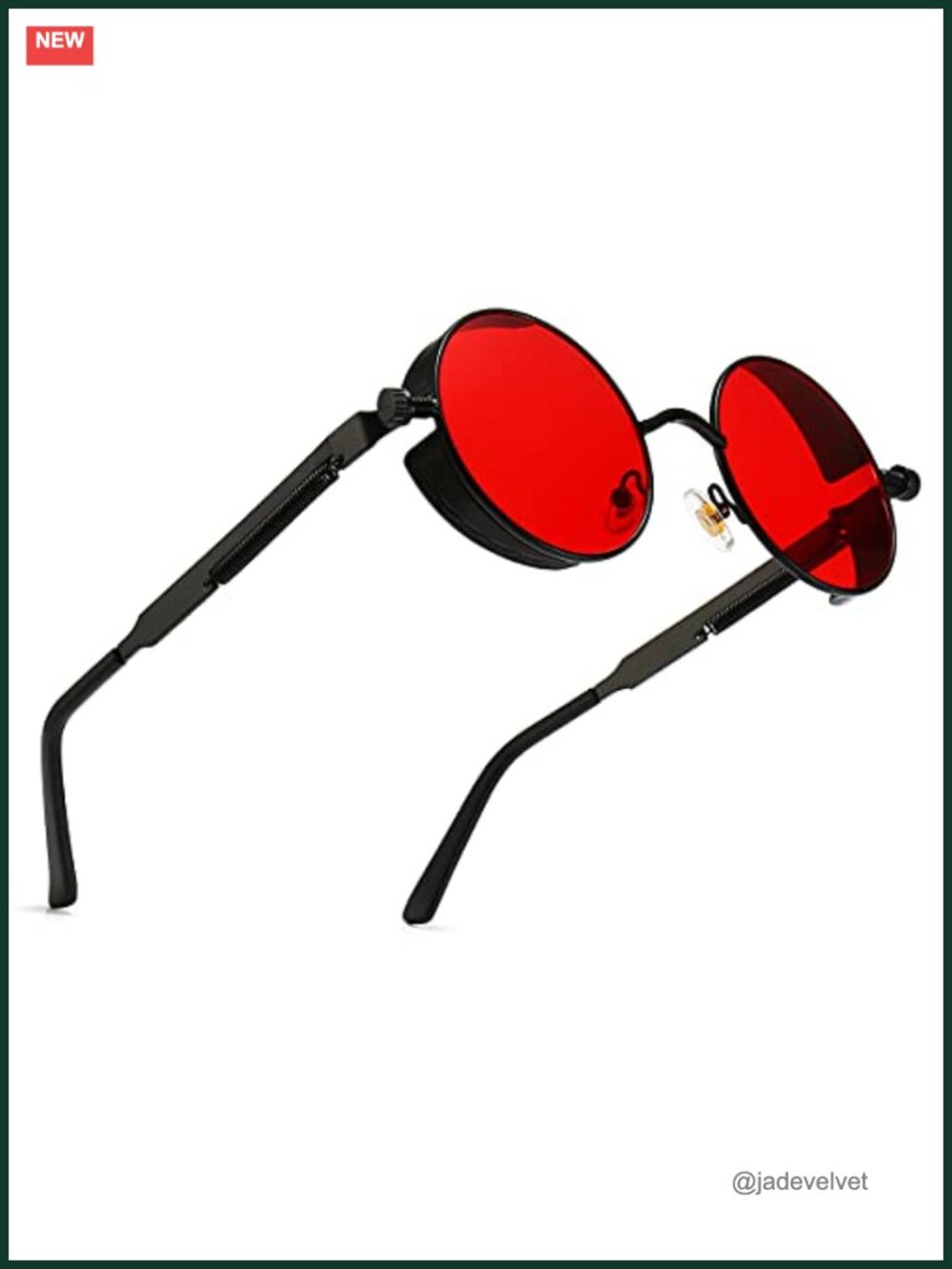 Round Steampunk Sunglasses Polarized UV400 Retro Metal Frame Unisex